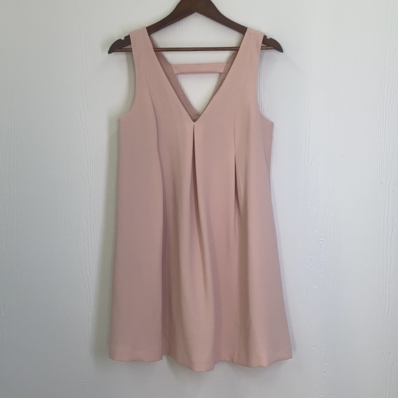 BCBG Generation -  Pink Blush Sleeveless Shift VNeck Dress Size Small - Picture 3 of 15